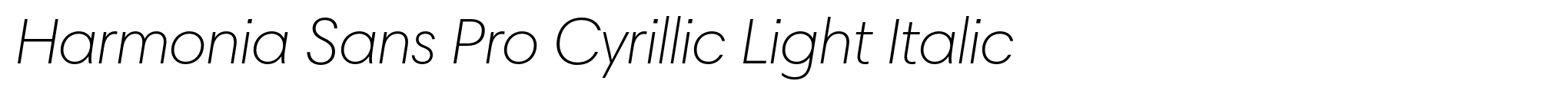 Harmonia Sans Pro Cyrillic Light Italic image